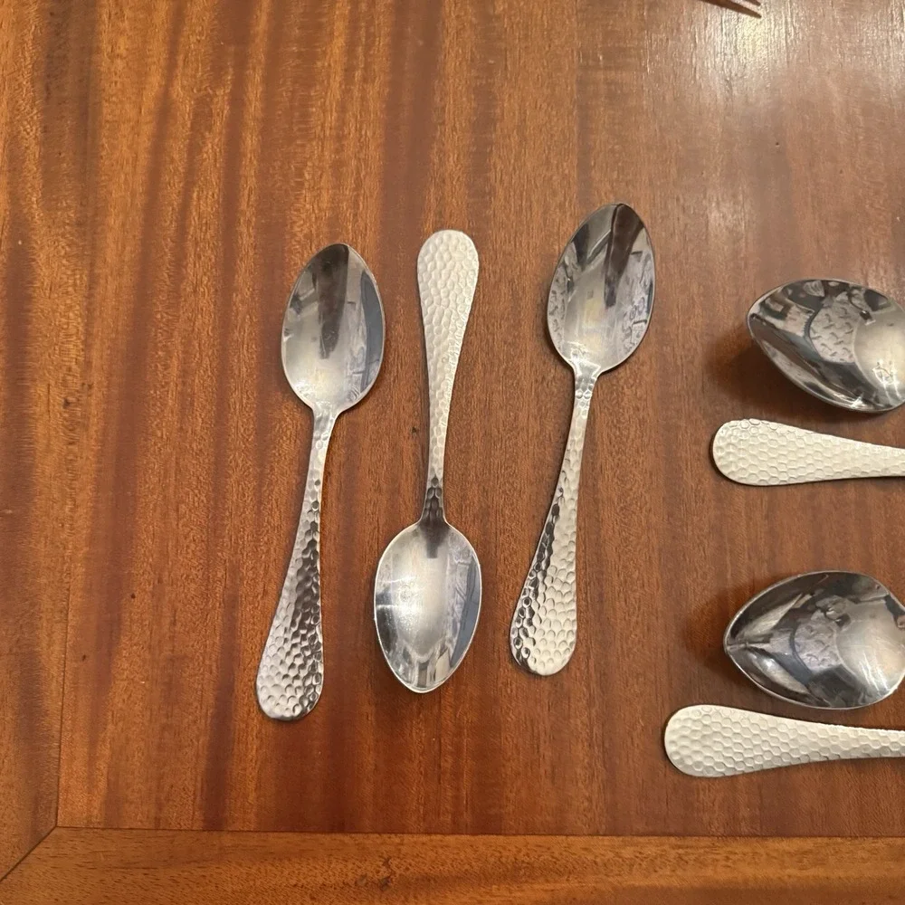 58-Piece Hammered Stainless Steel Flatware Set – Towle Logan + Unbranded MIx Lot